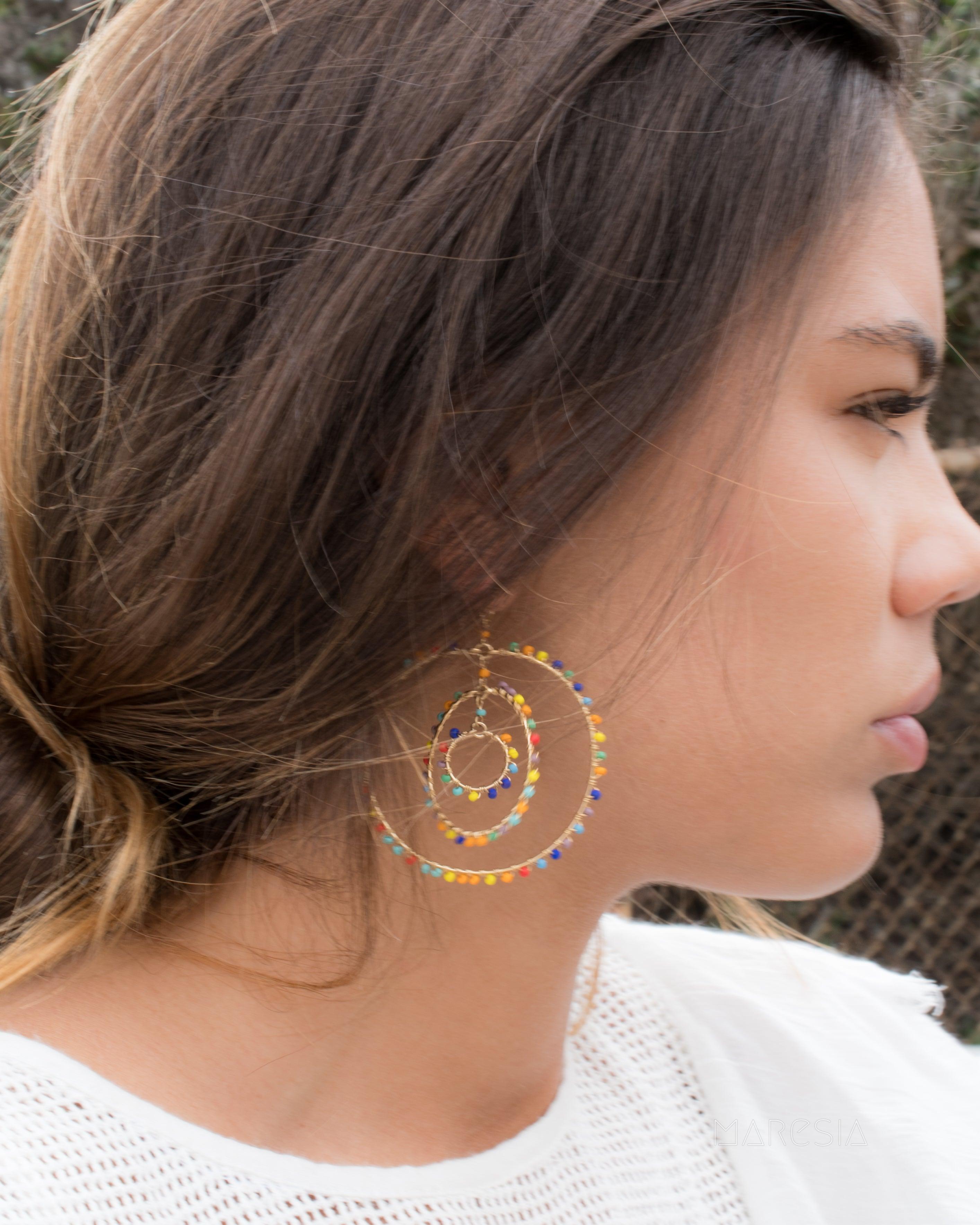 Vania Chandelier Earrings ~Gold Plated ~ SME033 - Maresia Jewelry