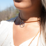 Wave Leather Choker ~ Sterling Silver 925 - Maresia Jewelry