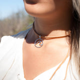 Wave Leather Choker ~ Sterling Silver 925 - Maresia Jewelry