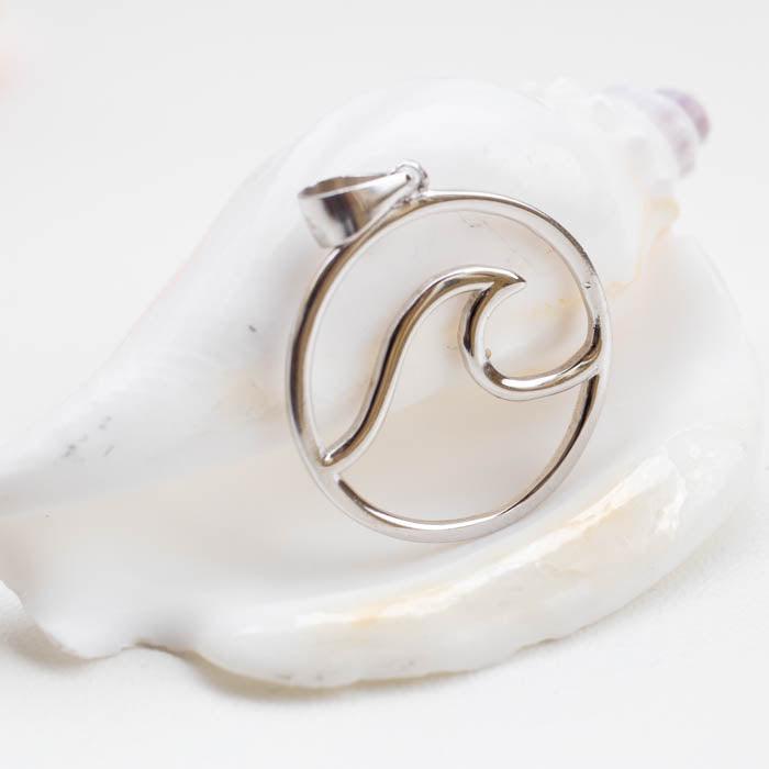 Wave & Leaf ~ Leather Choker ~ Sterling Silver 925~MN037 - Maresia Jewelry