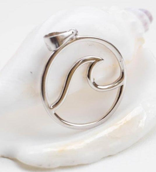 Wave Pendant ~ Sterling Silver ~ SMP049 - Maresia Jewelry