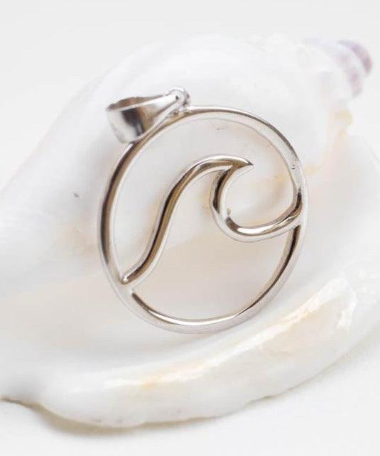 Wave Pendant ~ Sterling Silver ~ SMP049 - Maresia Jewelry