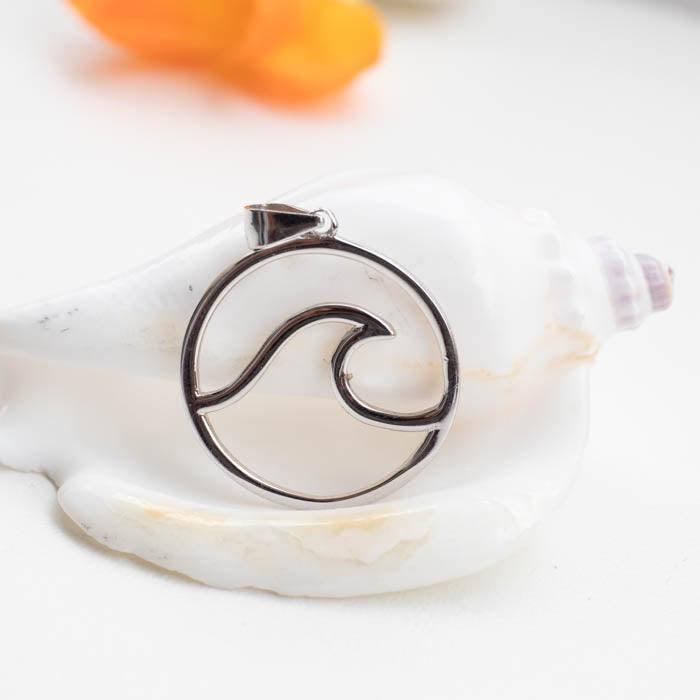 Wave Pendant ~ Sterling Silver ~ SMP049 - Maresia Jewelry