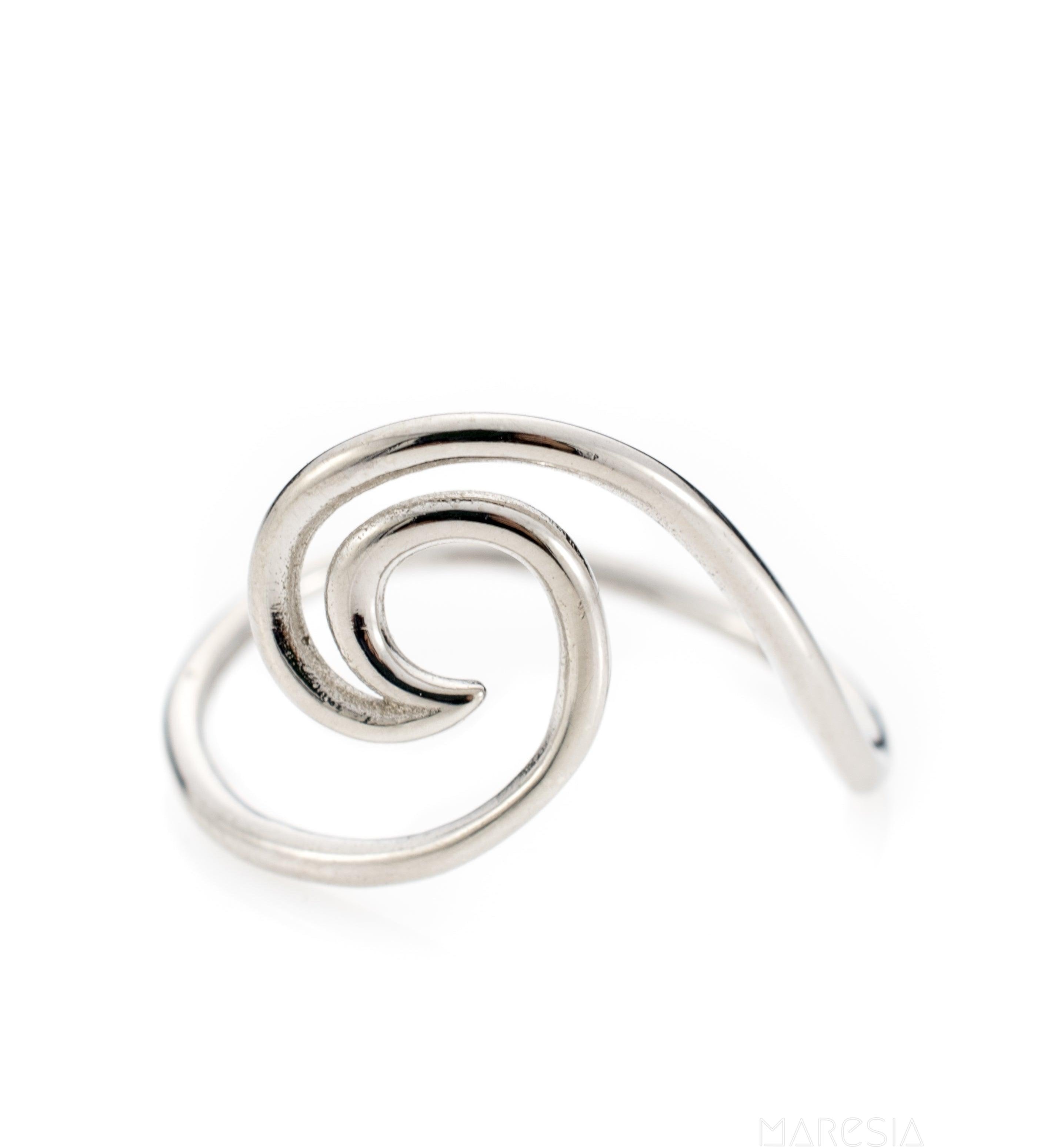 Wave Ring~ Sterling Silver 925~ SMR028 - Maresia Jewelry