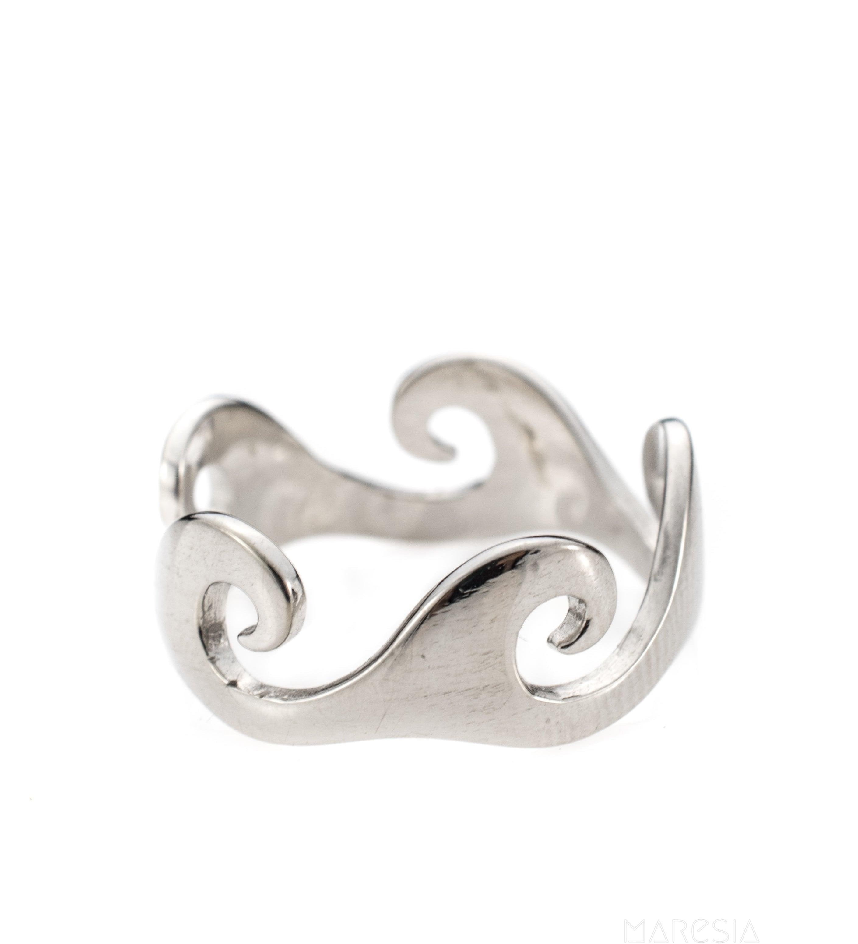 Wave Ring~ Sterling Silver 925~ SMR032 - Maresia Jewelry