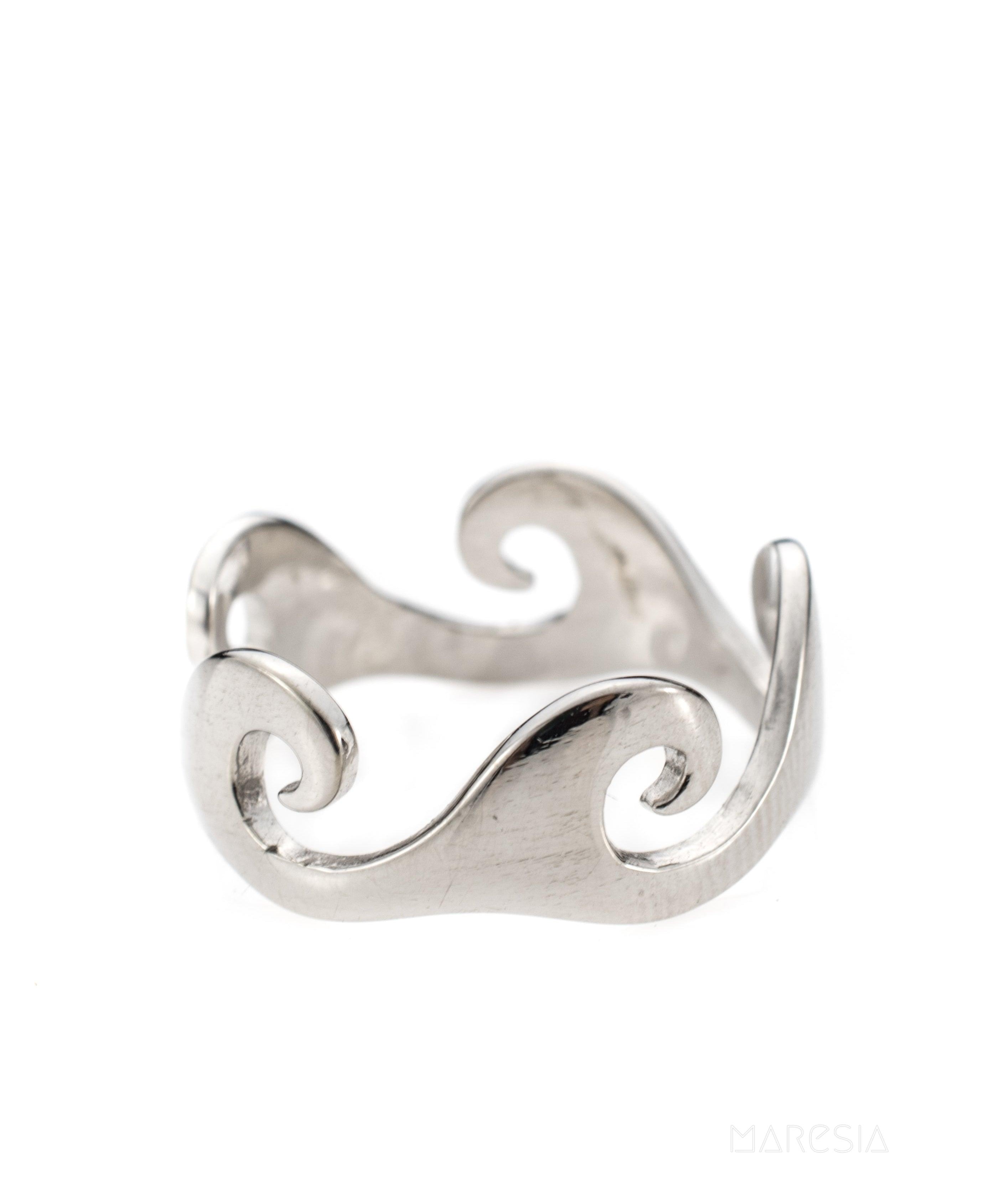 Wave Ring~ Sterling Silver 925~ SMR032 - Maresia Jewelry