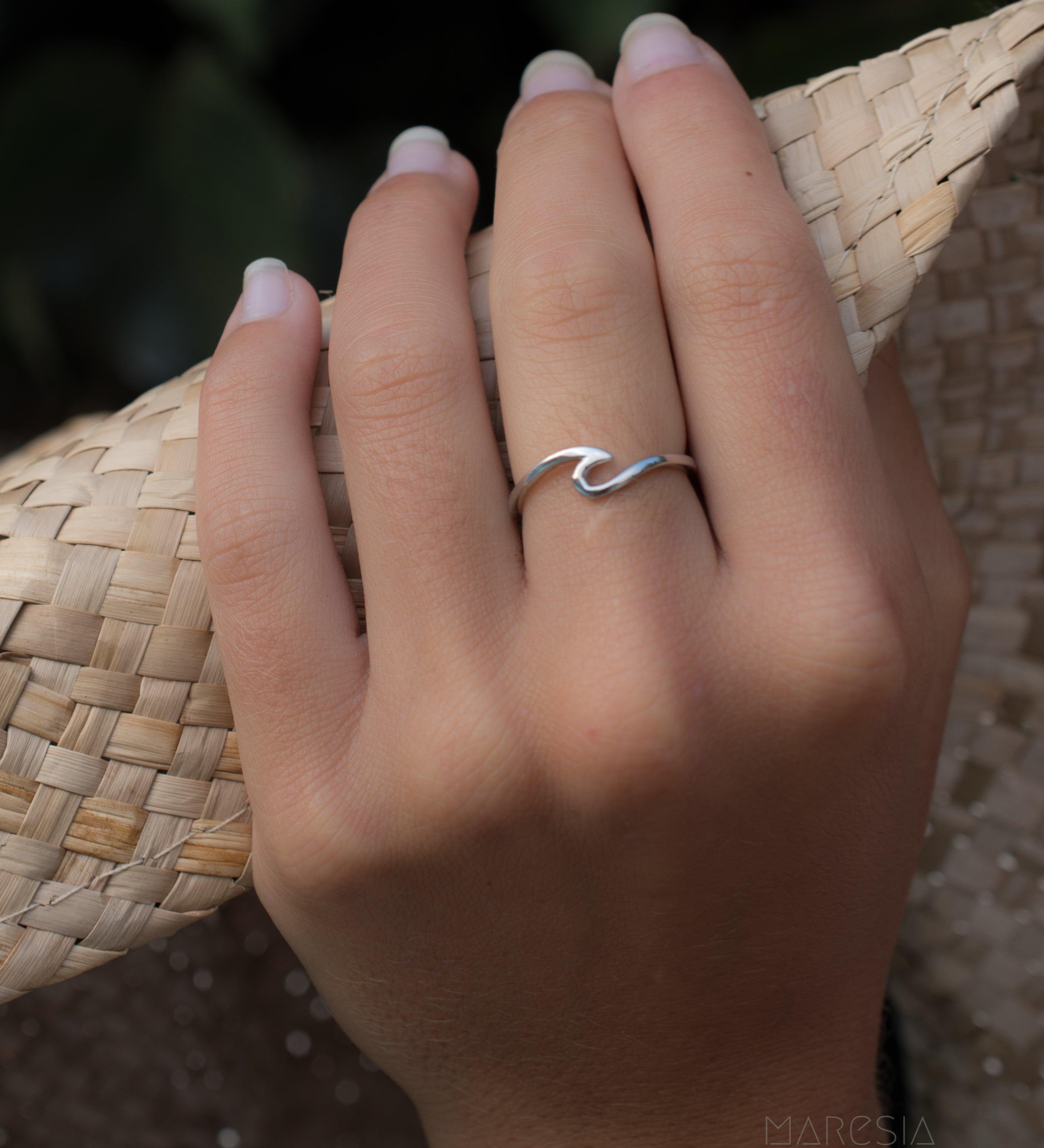 Wave Ring~ Sterling Silver 925~ SMR072 - Maresia Jewelry