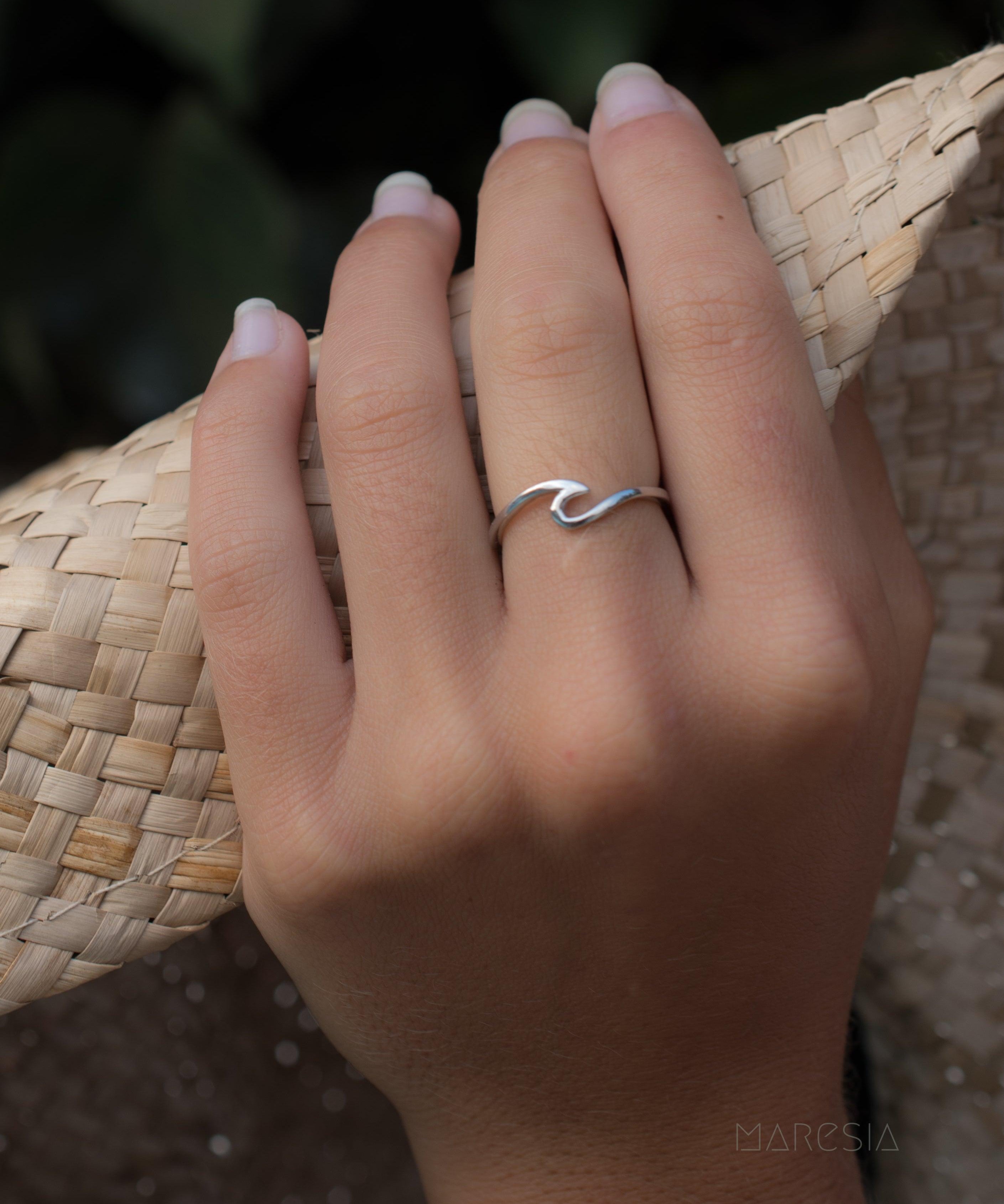 Wave Ring~ Sterling Silver 925~ SMR072 - Maresia Jewelry