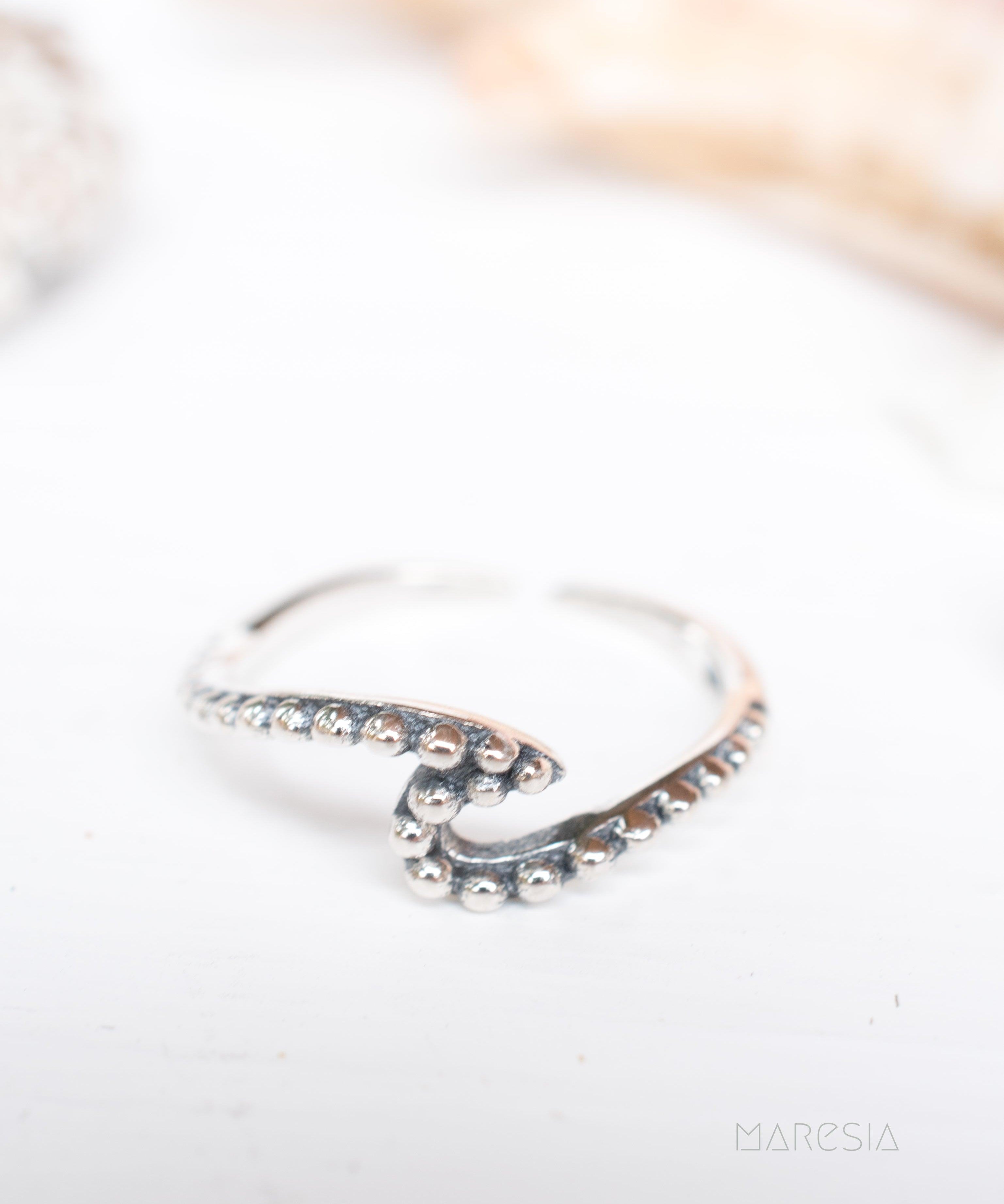 Wave Toe Ring ~ Sterling Silver 925~ SMT016 - Maresia Jewelry