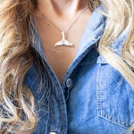 Whale tail Pendant ~ Sterling Silver 925 ~ SMP059 - Maresia Jewelry