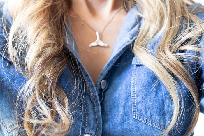 Whale tail Pendant ~ Sterling Silver 925 ~ SMP059 - Maresia Jewelry