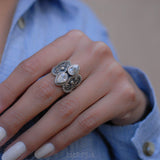 White Topaz Ring ~ Sterling Silver 925 ~MR091 - Maresia Jewelry