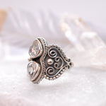 White Topaz Ring ~ Sterling Silver 925 ~MR091 - Maresia Jewelry