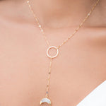 Y necklace Moonstone ~ Gold Filled ~ MN018 - Maresia Jewelry