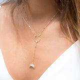 Y necklace Moonstone ~ Gold Filled ~ MN018 - Maresia Jewelry