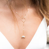 Y necklace Moonstone ~ Gold Filled ~ MN018 - Maresia Jewelry