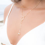 Y necklace Moonstone ~ Gold Filled ~ MN018 - Maresia Jewelry